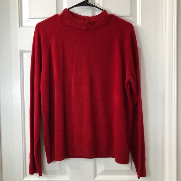 Karen Scott Sweaters - Karen Scott red sweater with zippered back size XL